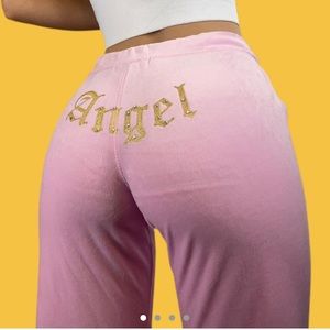 Baby Pink Velour Pants